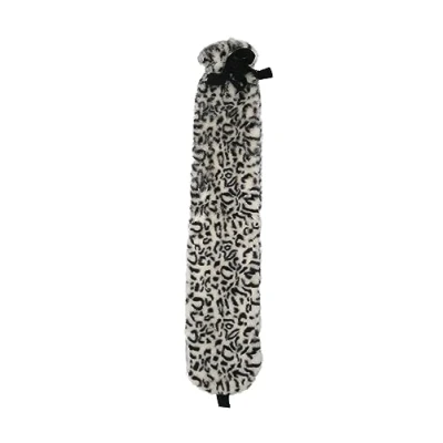 Image of Long Hot Water Bottle Snow Leopard Faux Fur 2 litres