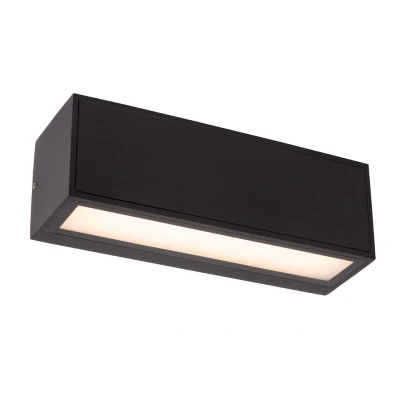 Image of Sutton Wall light Outdoor Solar LED Dim. 2850K/3150K IP54 Day/Night Sensor Black