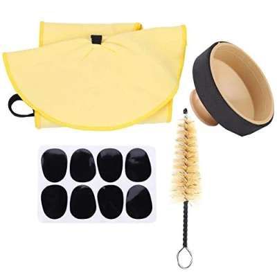Image of Bnineteenteam 4 in 1 Saxophone Kit Sax Mute Pads Brush Cleaning Cloth for Alto Kits Performance Accessory Musical Instrument Accessories