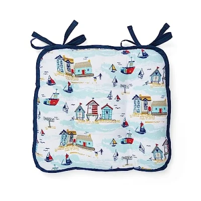 Image of Cooksmart British Designed Chair Cushions Pads For Dining Chairs Seat Great Adding Extra Padding Seaside