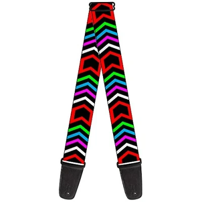 Image of Buckle Down GS W30123 &quot;Arrows Black/Multi Color&quot; Guitar Strap