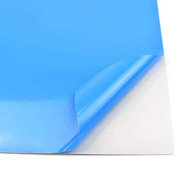 Image of Evergreen Goods 10 Sheets A4 Colour Self Adhesive Waterproof Matte/Glossy Craft Vinyl (Sticky Backed Plastic) for Die Cutting Machines (Ocean Blue (Glossy))