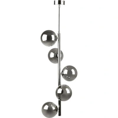 Image of Luna Globe Pendant Ceiling Light, Black, Gold, 5x G9