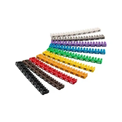 Image of Goobay 72513 Digits 09 Cable Marker Clip for Diameters up to 2.5mm, Pack of 100