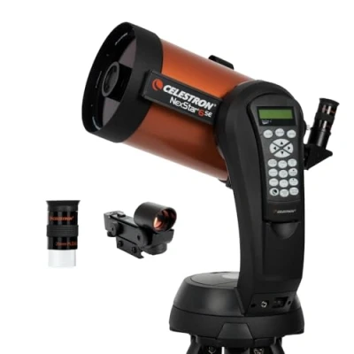 Image of Celestron 11068 NexStar 6SE Computerised Schmidt Cassegrain Telescope with Fully Automated Mount, SkyAlign Technology and XLT Coating, Black/Orange