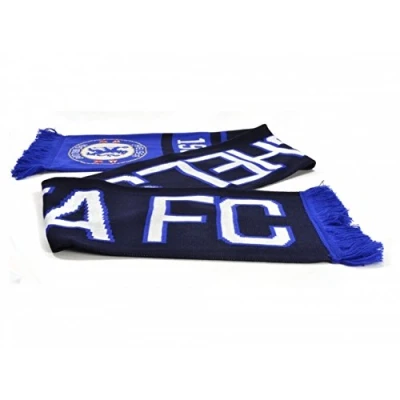 Image of Chelsea FC Official Football Jacquard Nero Design Scarf (One Size) (Blue/Navy/White)