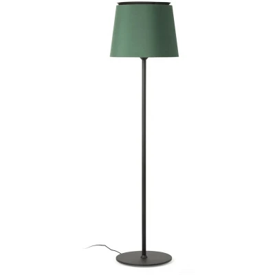 Image of Savoy Floor Lamp Round Tappered Shade Green, E27