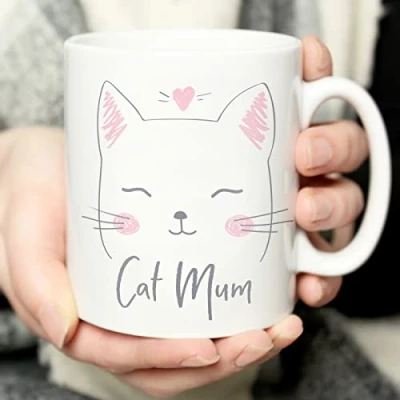 Image of Custom Personalised Cat Mum Ceramic Mug. Ideal for Any Occasion