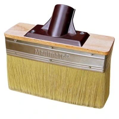 Image of Magimate Deck Stain Applicator Brush 7 Inch Large Decking Paint Brush, Floor Oil Shed and Fence Block Threaded Head Attachable for Extensions Quick Painting