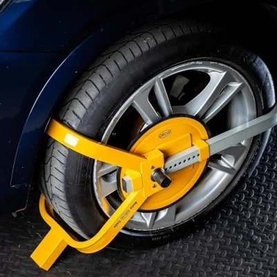 Image of alca Germany Anti Theft Wheel Clamp For Campervan Ducato Crafter Boxer Heavy Duty Protection With Cover Disc Bolts (Large 16&quot; 19&quot; Tyres 306321+D)