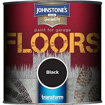 Image of Johnstone&#039;s Garage Floor Paint Black 250ml