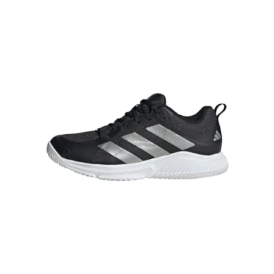 Image of adidas Performance Court TEAM Bounce 2.0 Stabilty running shoes core black silver metallic cloud white, Women&#039;s, Size: 6 Textile/synthetics