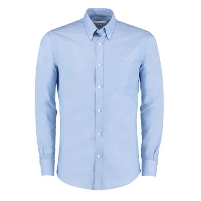 Image of Kustom Kit Men&#039;s Oxford Work L/S Business Shirt, Blue (Light Blue), 16.5 (Size: 16H)