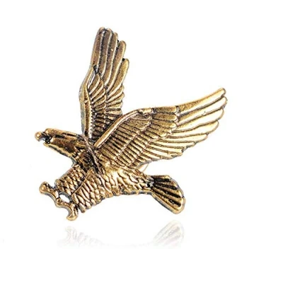 Image of Patch Nation Preying Golden Eagle Brooch Metal Pin Badge (Gold)