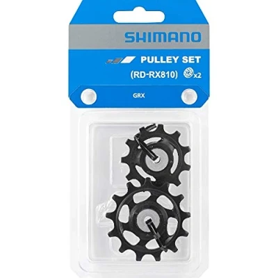 Image of Shimano Spares GRX RD RX810 tension and guide pulley set, Black, One Size