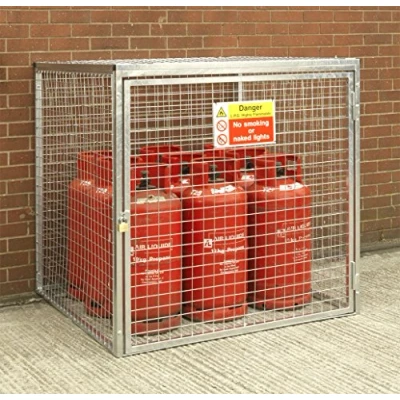 Image of Galvanised Gas Cylinder Cage for 9 x 19kg Cylinders
