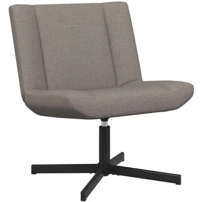 Image of vidaXL Accent Chair Taupe Fabric, Metal Base Standard Ergonomic