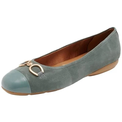 Image of Geox Women&#039;s D Annytah A Ballet Flat, Sage, 3 UK