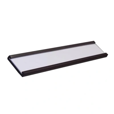 Image of Magnetic Label Holders 25mm High x 70mm Long Pack of 100 with Paper Inserts and Plastic Protectors, Racking Labels Shelf Sign Ticket Holder