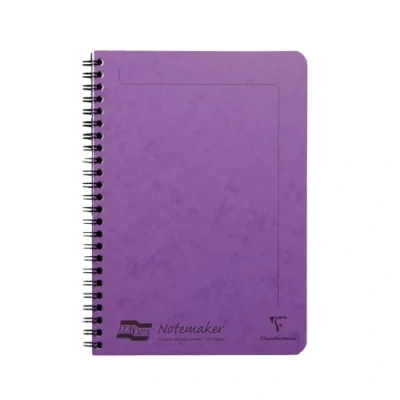 Image of Clairefontaine Ref 4854Z Europa Notemaker Sidebound Notebook (120 Pages) A5 Size, 90gsm Brushed Vellum Paper, Micro Perforated Sheets, Lined Rulings Lilac