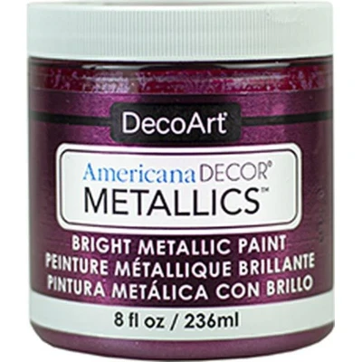 Image of DecoArt Americana Decor Metallics Paint 236ml (8oz) Berry