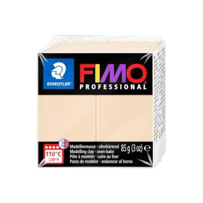 Image of STAEDTLER 8004 02 FIMO Professional Oven Hardening Polymer Modelling Clay, 85g Champagne (Single Block)