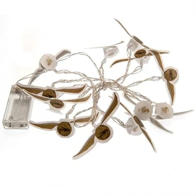 Image of Groovy Uk Harry Potter Golden Snitch 2D String Light, Black/Gold/White