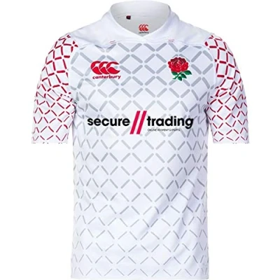 Image of Canterbury Boys England Sevens VapoDri Home Pro Rugby Jersey White, Size 10