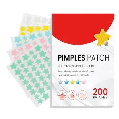 Image of 200pcs Hydrocolloid Acne Patches,Acne Patch Pimple Patch,Hydrocolloid Patches for Pimples, Blemishes, Zits, Face