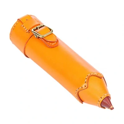 Image of Pencil Case, Leather Magnetic Fountain Pouch, Pen Stationery Bag for Office School Home