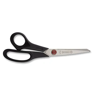 Image of Mundial 8 inch True Left Hand Red Dot Dressmaker Shears, Black Handle, 661LH