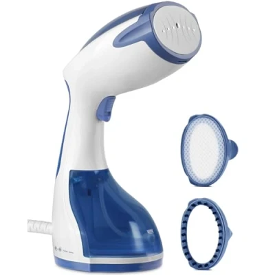 Image of BEAUTURAL Clothes Steamer, Portable Handheld Garment Fabric Wrinkles Remover, 30 Second Fast Heat up, Auto Off, Large Detachable Water Tank, Dark Blue