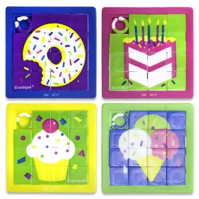 Image of Assorted Design Mini Slide Puzzles Pack of 10 Fun &amp; Engaging Party Favors for Kids Adults