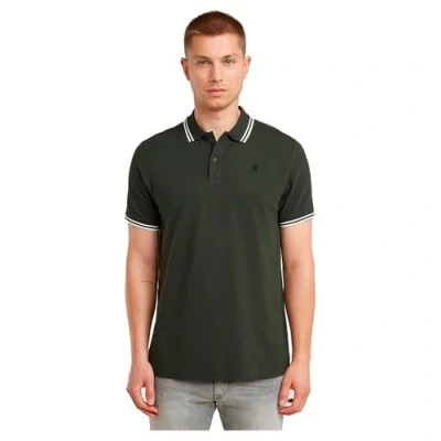 Image of G Star Men&#039;s Dunda Slim Stripe Polo , Grey (asfalt D17127 5864 995), L