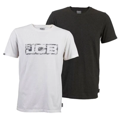 Image of JCB Workwear Men&#039;s T Shirts Trade Shirt Twin Pack Grey/White, Size X Large