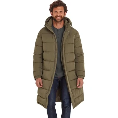 Image of TOG24 Langrick Mens Long Padded Jacket Khaki Size 3XL