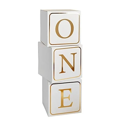 Image of CLUB GREEN HBOT106 Jumbo &#039;One (3 Blocks), White &amp; Gold