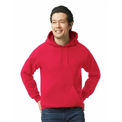 Image of Gildan Men&#039;s Heavy Blend Fleece Hooded Sweatshirt, Red, S