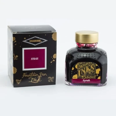 Image of Diamine 80ml Syrah fountain pen ink bottle