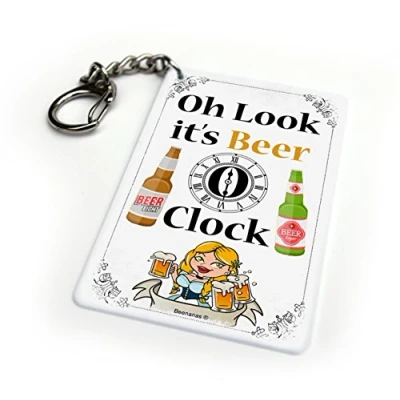 Image of Beer O&#039; Clock Funny Key Chain Keyring