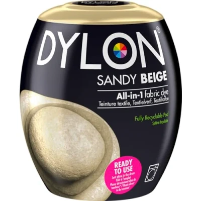 Image of DYLON Washing Machine Fabric Dye Pod for Clothes &amp; Soft Furnishings, 350g Sandy Beige