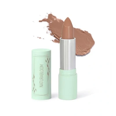 Image of Naturabloom Vegan Lipstick (Almond) Hydrating Long Lasting from Natural Oils, Shea Butter &amp; Coconut Extact, Full Coverage Lip Color