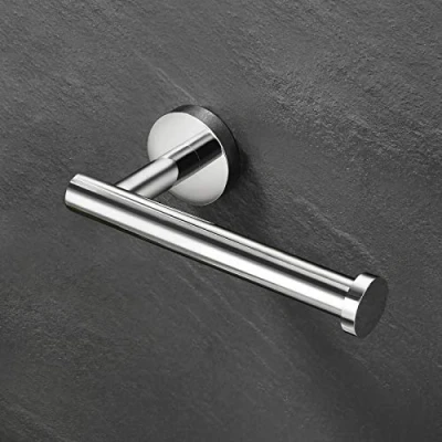Image of KES Chrome Toilet Roll Holder Stainless Steel Paper Tissue Dispenser for Bathroom and Kitchen Contemporary Style Loo Wall Mounted Polished Steel, A2175S12