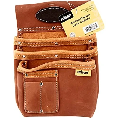 Image of Rolson 68863 Multi Pocket Leather Tool Holder