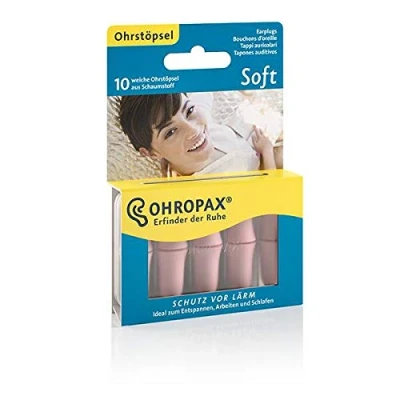 Image of OHROPAX Soft Ear Plugs (10 Pieces) Protective Case