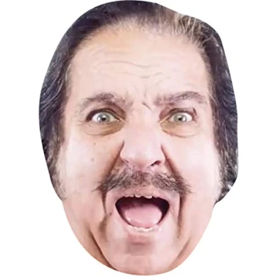 Image of FoxyPrinting Ron Jeremy Porn Star Tv Celebrity Cardboard Party Face Mask Fancy Dress
