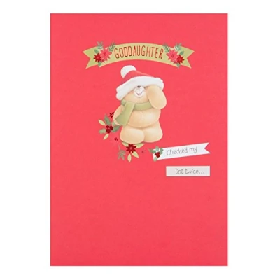 Image of Hallmark Forever Friends Goddaughter Christmas Card &#039;Sparkle&#039; Medium