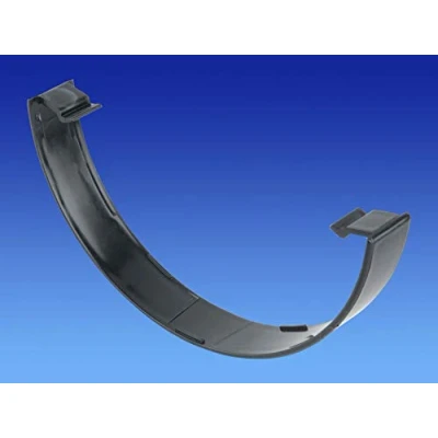 Image of Pack of 2 x OSMA 6T616b Black Roofline Commercial 150mm (6&quot;) Half Round Gutter Flexiclips