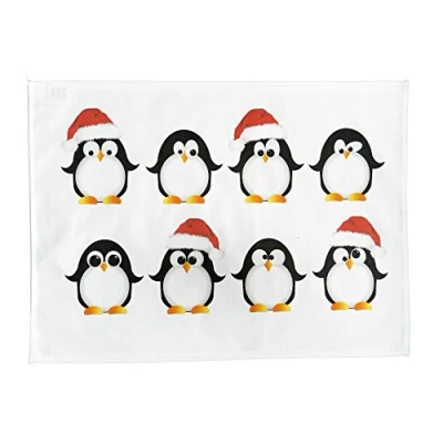 Image of Half a Donkey The Christmas Penguins Festive Cheer Large Cotton Tea Towel