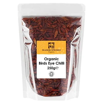 Image of Organic Birds Eye Chillies 250g by Manor Springs